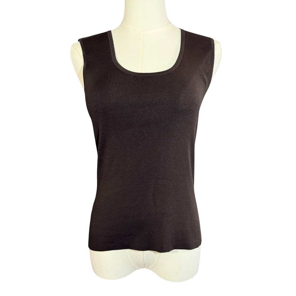 Ann Taylor Brown Silk Tank Top Size XS